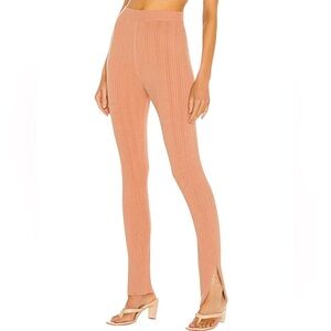 Song of Style Tan Ribbed Leggings High-Waisted Stretch